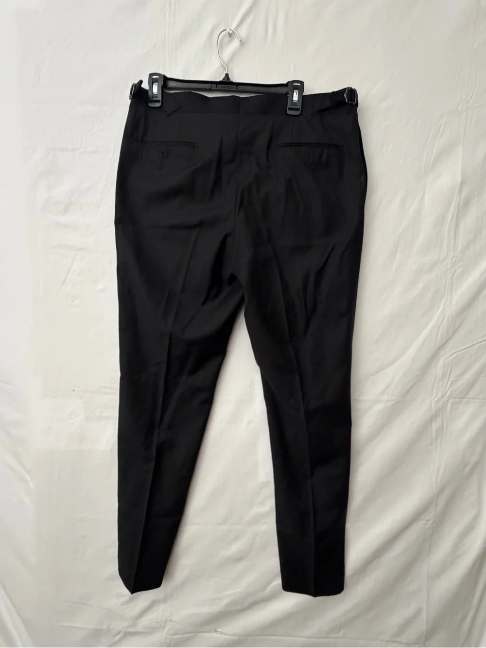 Men’s Suit Supply Black Wool Slim Dress Pants Size 26 Italian Fabric (A746)